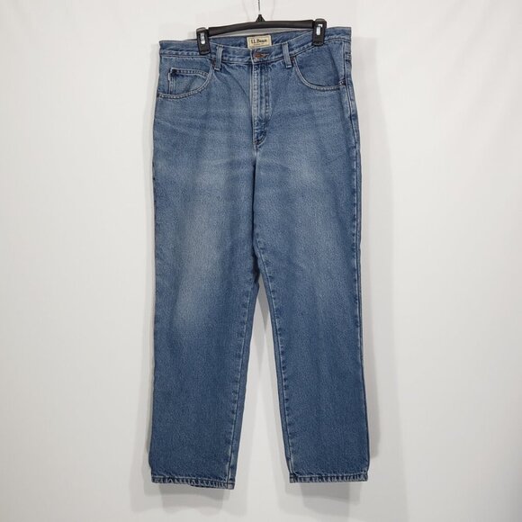 Vintage LL Bean  Classic Fit Flannel Lined Jeans    36 X 30 - Picture 4 of 5